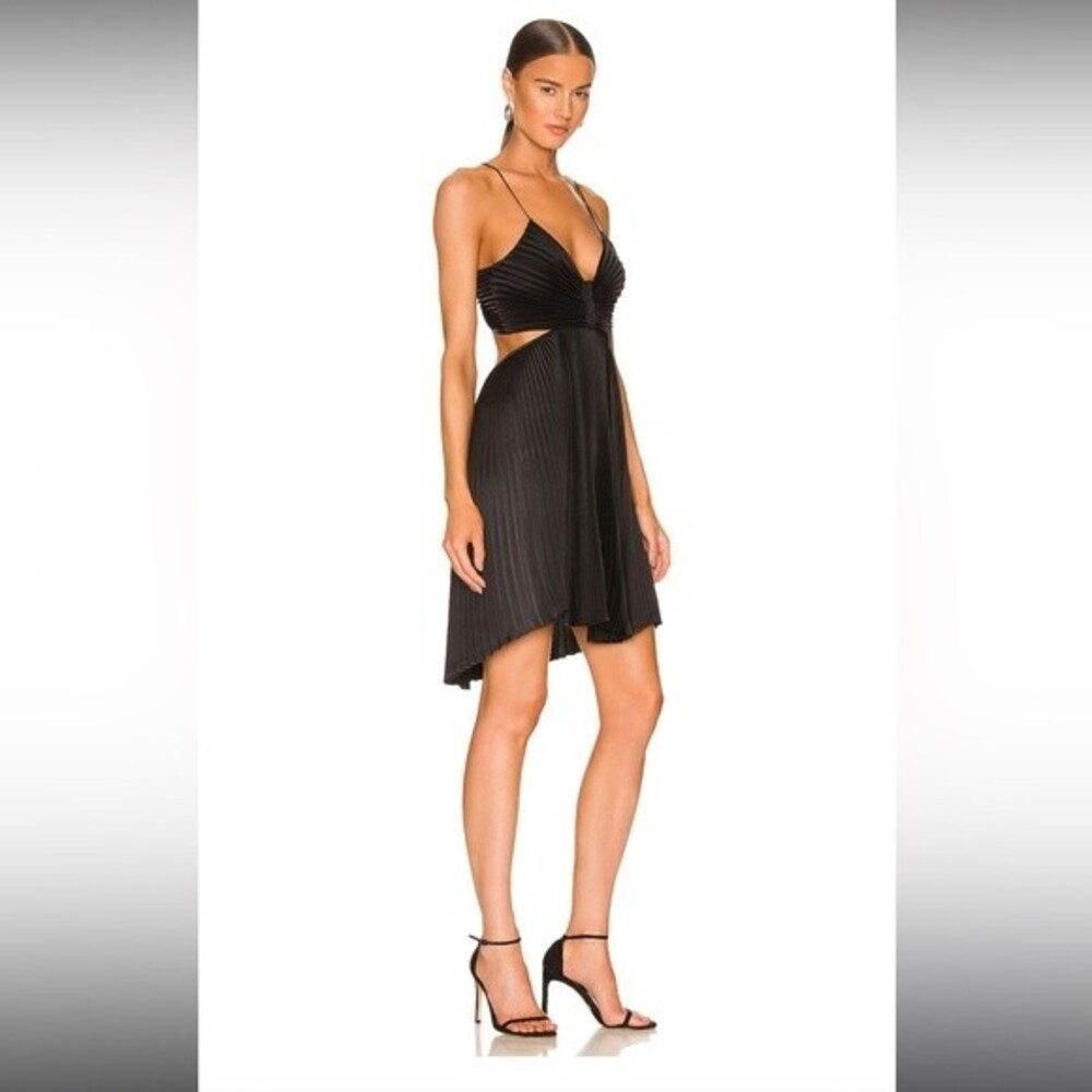 A.L.C. Ari Pleated Open Back Dress in Black Size 8 NWT - Picture 5 of 6